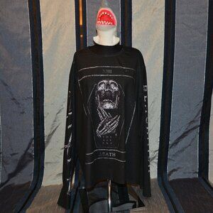 Black Milk The 666End Death Tarot Card Long Sleeve Shirt Women XL Oversized BFT
